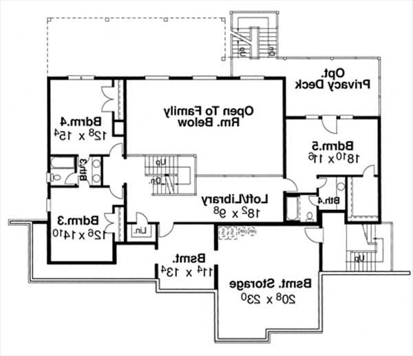 Middle Level image of TIMBERLAKE-B House Plan